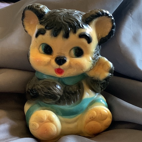 Vintage Mexican teddy bear piggy bank - Picture 3 of 9